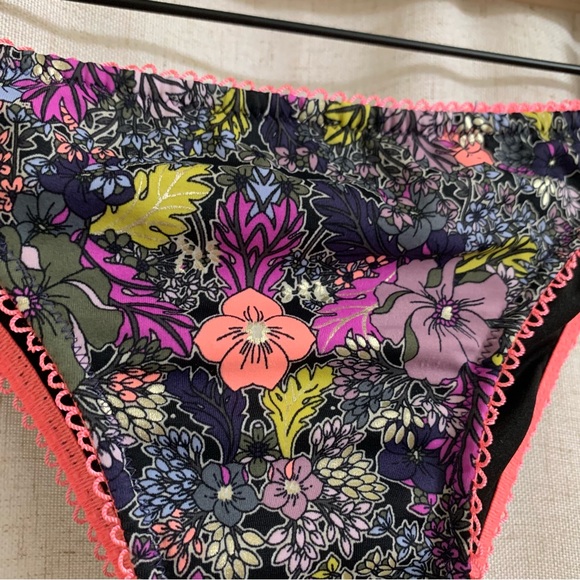 Victorias Secret The Itsy La Culotte De Style Mini Floral Stripe Bikini Bottom L - Picture 3 of 7